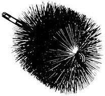 RUTLAND PB-8 ROUND STIFF POLY CHIMNEY BRUSH 8"