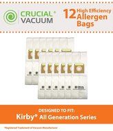 12 Efficiency Allergen Filtration Cloth Bags Fits All Kirby Generations, G3, G4, G5, G6, Ultimate G, Sentria,... N2