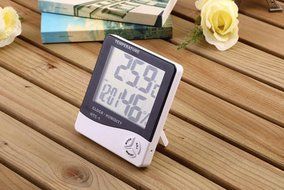 Thermometer Indoor Digital LCD Hygrometer Temperature Humidity Meter Alarm Clock