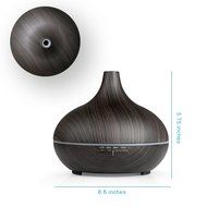 REIDEA Aroma Diffuser 300ml, Quiet Cool Mist Humidifier with 7 Colors LED and Waterless Auto Shut-off for Study... N6
