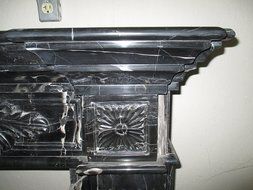 Black and White Polished Marble Fireplace Surround FPS-01 N2
