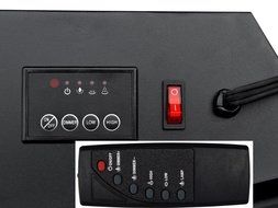 TMS 1500W Electric Wall Mount Fireplace Heater Remote Adjustable Heat Glass XL Large N7