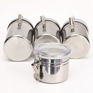 Bluelover Durable Stainless Steel Canister Airtight Sealed Canister Spice Dry Storage Container Snack Cans XL N8