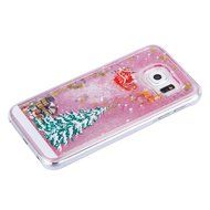 Galaxy S7 Edge Case,Galaxy S7 Edge Liquid Cover,PHEZEN Christmas Tree Santa Claus Design Cool Quicksand Moving... N7