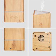 LOTOS&reg; 200ML Square Essential Oil Aroma Diffuser Wood Grain Humidifier,Suitable for Home Office Bedroom Spa Yoga N4