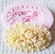 Wocuz W0218 Flower Patterned Lace Silicone Candy Fondant Chocolate Making Mold Cake Decoration Supplies N2