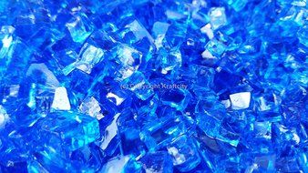 Fireglass for Fire Pits Fireplace Cobalt Blue 1/4" Fireglass Glass Pellets (60lbs) N2