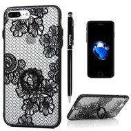 iPhone 7 Plus Case (5.5 inch) - 360 Degree Rotating Ring Holder Kickstand Shockproof Soft TPU Skin Bumper Frame... N36