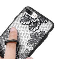 iPhone 7 Plus Case (5.5 inch) - 360 Degree Rotating Ring Holder Kickstand Shockproof Soft TPU Skin Bumper Frame... N37