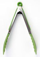 Good Living Silicone-Coated Set of Locking Food Tongs for Cooking on Non-Stick Cookware, Purple, 1-pack N13