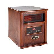 Snow Joe SJQH1500-DO 1500W Quartz Dark Oak Wood Portable Infrared Space Heater with Stainless Steel Diffuser &amp;... N5