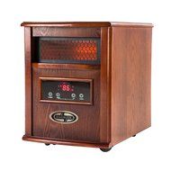 Snow Joe SJQH1500-DO 1500W Quartz Dark Oak Wood Portable Infrared Space Heater with Stainless Steel Diffuser &amp;... N7