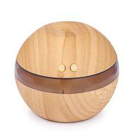 ONEVER 300ml USB Ultrasonic Aroma Aromatherapy Humidifier with Blue LED Light (Light wood color) N4