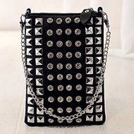 Spritech(TM) Special Pyramid Studs Design Mini Cellphone Pouch Luxury PU Leather Crossbody Single Shoulder Bag... N3