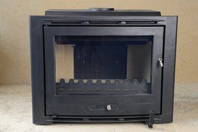HorseFlame Cast Iron Wood Burning Fireplace Insert HF577IU7 Matt Black N4