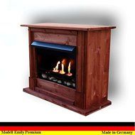 Gel + Ethanol Fire-Places Emily Premium - Inclusive 21-Piece Accessory Set Oak N10