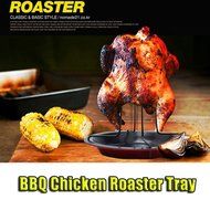 EVINIS Steel Upright Chicken Roaster Rack With Bowl Tin Non-stick Cooking Tools Baking Pan Barbecue Grilling BBQ... N4