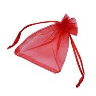 Candy Small Bag DZT1968&reg; 100pcs Organza Wedding Party Decoration Gift Candy Sheer Bags Pouches (Red)