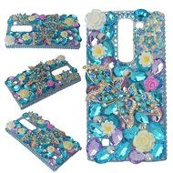 Spritech(TM) Bling Clear Phone Case For LG spirit h440 C70/LG Escape 2/LG Logos/LG Spirit 4G LTE,3D Handmade Rose... N13