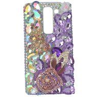Spritech(TM) Bling Clear Phone Case For LG spirit h440 C70/LG Escape 2/LG Logos/LG Spirit 4G LTE,3D Handmade Rose... N15