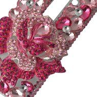 Spritech(TM) Bling Clear Phone Case For LG spirit h440 C70/LG Escape 2/LG Logos/LG Spirit 4G LTE,3D Handmade Rose... N19