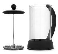 FP Coffee Maker French Press Coffee Maker w/ Glass Carafe and Sturdy Plastic Frame: 34 oz (8 cup) capacity; black N4