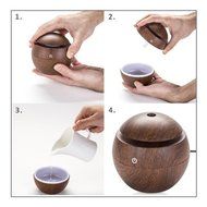 QH Mini Wooden Grain Bamboo Air Diffusers For Office Home Car and Baby N5