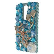 Spritech(TM) Bling Clear Phone Case For LG spirit h440 C70/LG Escape 2/LG Logos/LG Spirit 4G LTE,3D Handmade Rose... N22