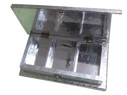 Silver Meenakari work 9X5 inch Dry fruit Box, Dry Fruit box, Dry fruit boxes, Wooden dry Fruit box, meenakari... N2