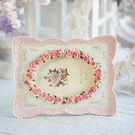 Spritech(TM) Everyday Life Wedding Photo Resin Picture Frame With Elegant Flower N18