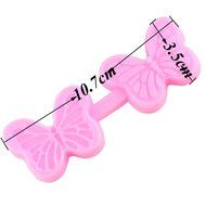 4 Pcs Leaf Butterfly Four petal Cherry Blossom Silicone Fondant Cake Mold Embossing flower Chocolate Icing Candy...