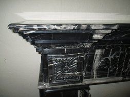 Black and White Polished Marble Fireplace Surround FPS-01 N4