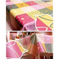 Spritech(TM) 53.9" * 86.6" Fashions Rectangular Waterproof PVC Plastic Table Cloth Table Cover N7