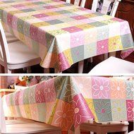 Spritech(TM) 53.9" * 86.6" Fashions Rectangular Waterproof PVC Plastic Table Cloth Table Cover N8