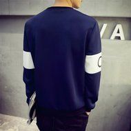 Spritech(TM) Men's Fashion Comfort Winter Space Cotton Hoodie Round Collar Pullover Sweatshirt Navy XXL