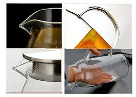Artcome 1.8 Liter Hand Made Glass Pitcher Iced Tea Pitcher with Stainless Steel Strainer Lid N2
