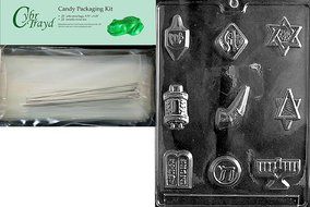 Cybrtrayd R006 Jewish Assortment Chocolate Candy Mold with Exclusive Cybrtrayd Copyrighted Chocolate Molding Instructions... N2