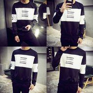 Spritech(TM) Men's Fashion Comfort Winter Space Cotton Hoodie Round Collar Pullover Sweatshirt Navy XXL N4