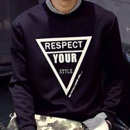 Spritech(TM) Men's Fashion Comfort Winter Space Cotton Hoodie Round Collar Pullover Sweatshirt Navy XXL N5