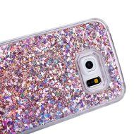 Galaxy S6 Edge Case,Galaxy S6 Edge Liquid Cover,PHEZEN Christmas Tree Santa Claus Design Cool Quicksand Moving... N16