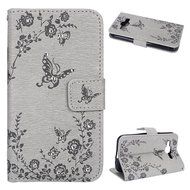 Galaxy Core Prime Wallet Case,PHEZEN Serect Garden Butterfly Flower Inlaid Shiny Glitter Diamond Pu Leather Flip... N2