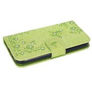 Galaxy Core Prime Wallet Case,PHEZEN Serect Garden Butterfly Flower Inlaid Shiny Glitter Diamond Pu Leather Flip... N5