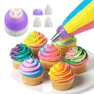 HuaYang Creative 3 Color Icing Piping Cake Cream Baking Nozzle Converter Decorating Tool