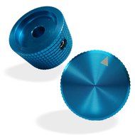 Riverstone Audio - Pair (2 PCS, Blue Color) Potentiometer Knobs, - Solid Aluminum - CNC Machined - BLUE Anodized...