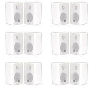 Acoustic Audio AA351W Indoor Outdoor 2 Way Speakers 3000 Watt White 6 Pair Pack AA351W-6Pr