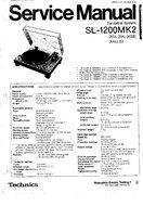 Technics Service Manual for SL1200MK2