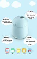 Zuber 120ml Mist Humidifier, DC 5V USB Power Supply Mode, Bionic Raindrops Contour, Blue Color, Apply for Home... N3