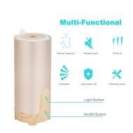 BEW Aroma Diffuser and Purifier with Car Charger and USB Cable for Car Office Home (Cylinder,40ML, Silver) N13
