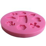 LYNCH Poker Design Fondant Silicone 3D Mold DIY Chocolate Cake Tools,Pink