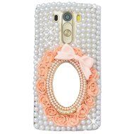 Spritech(TM) Clear Hard Bling Phone Case for LG G Stylo 2 LS775/LG Stylus 2 K520,Handmade Gold Crystal Flower... N43